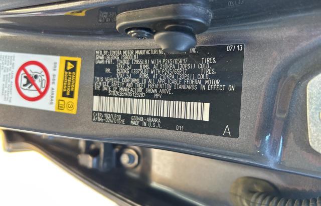 Photo 10 from auction – 2013 TOYOTA HIGHLANDER with VIN 5TDZK3EH4DS129282