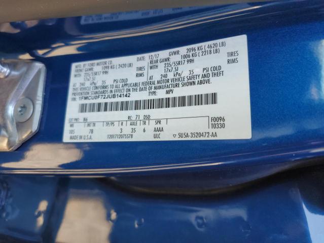 Photo 14 from auction – 2018 FORD ESCAPE S with VIN 1FMCU0F72JUB14142