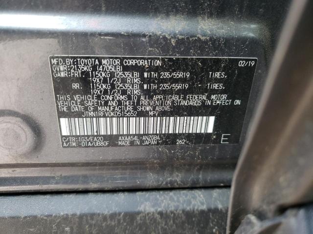 Photo 10 from auction – 2019 TOYOTA RAV4 LIMIT with VIN JTMN1RFV0KD515652