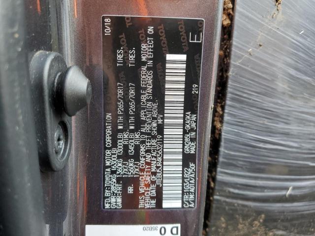 Photo 14 from auction – 2019 TOYOTA 4RUNNER SR with VIN JTEBU5JR4K5632119