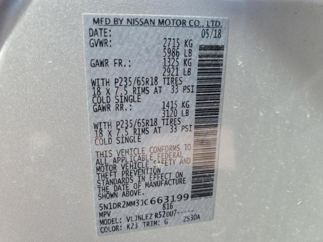 Photo 14 from auction – 2018 NISSAN PATHFINDER with VIN 5N1DR2MM3JC663199