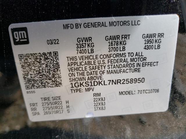 Photo 14 from auction – 2022 GMC YUKON DENA with VIN 1GKS1DKL7NR258950