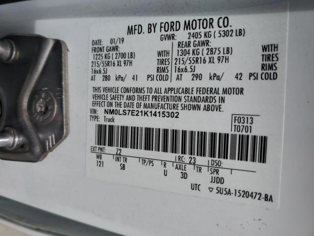 Photo 14 from auction – 2019 FORD TRANSIT CO with VIN NM0LS7E21K1415302