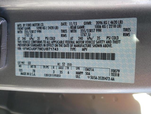 Photo 14 from auction – 2014 FORD ESCAPE S with VIN 1FMCU0F78EUB71743