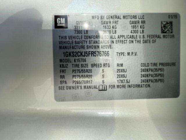 Photo 10 from auction – 2015 GMC YUKON DENA with VIN 1GKS2CKJ5FR576766
