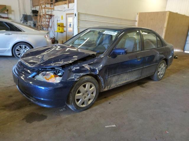 HONDA CIVIC EX 2002 with VIN 2HGES26702H590247 - Photo from auction