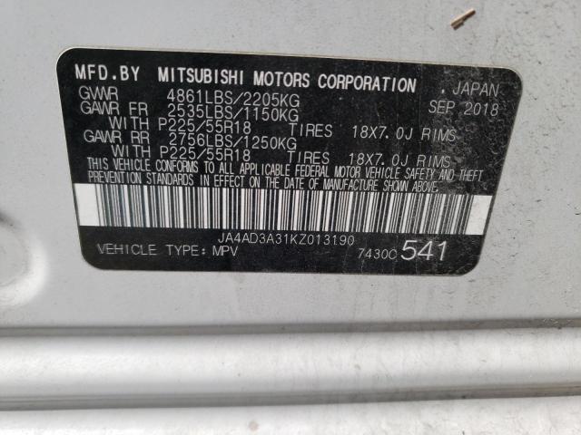 Photo 14 from auction – 2019 MITSUBISHI OUTLANDER with VIN JA4AD3A31KZ013190