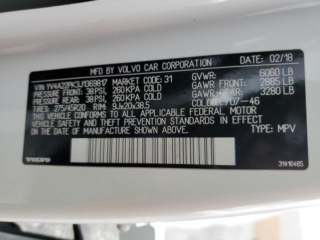 Photo 14 from auction – 2018 VOLVO XC90 T6 with VIN YV4A22PK3J1369817