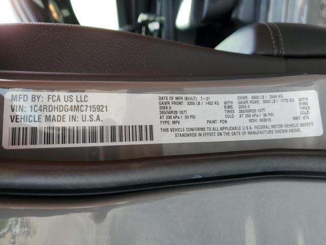 Photo 14 from auction – 2021 DODGE DURANGO GT with VIN 1C4RDHDG4MC715921