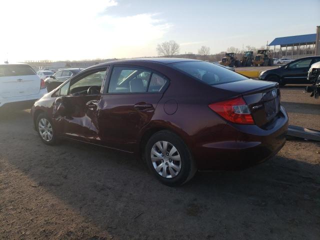 Photo 2 from auction – 2012 HONDA CIVIC LX with VIN 2HGFB2F57CH543589