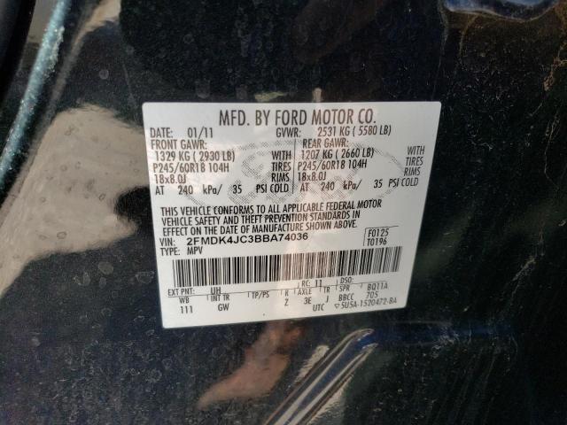 Photo 14 from auction – 2011 FORD EDGE SEL with VIN 2FMDK4JC3BBA74036