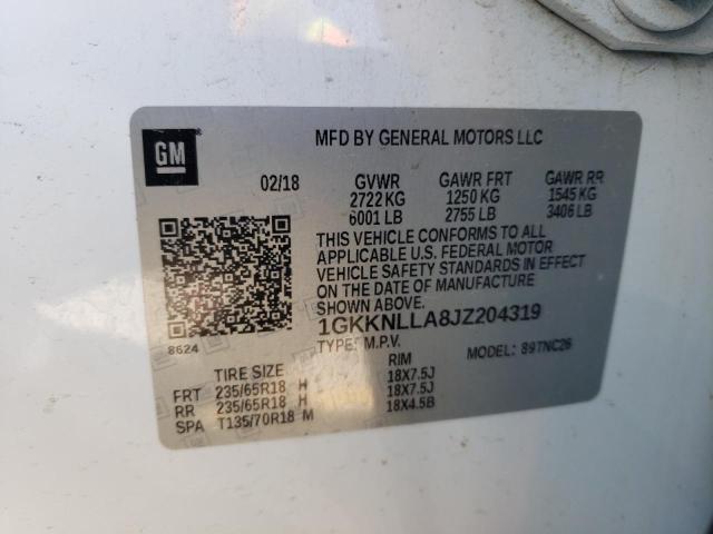 Photo 14 from auction – 2018 GMC ACADIA SLE with VIN 1GKKNLLA8JZ204319