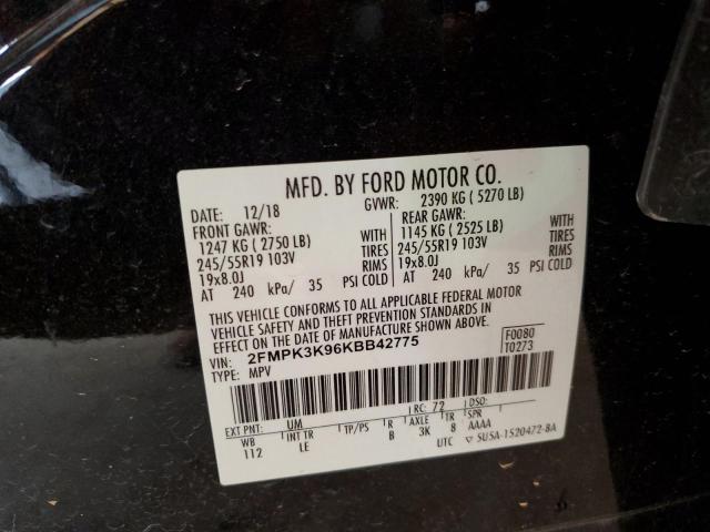 Photo 14 from auction – 2019 FORD EDGE TITAN with VIN 2FMPK3K96KBB42775