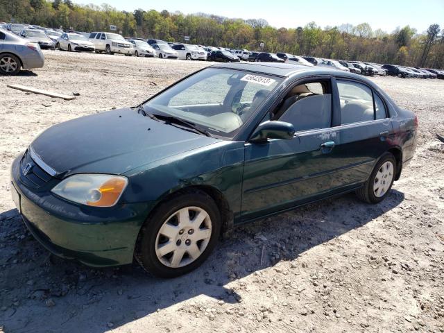 HONDA CIVIC EX 2002 with VIN 2HGES26782H567752 - Photo from auction