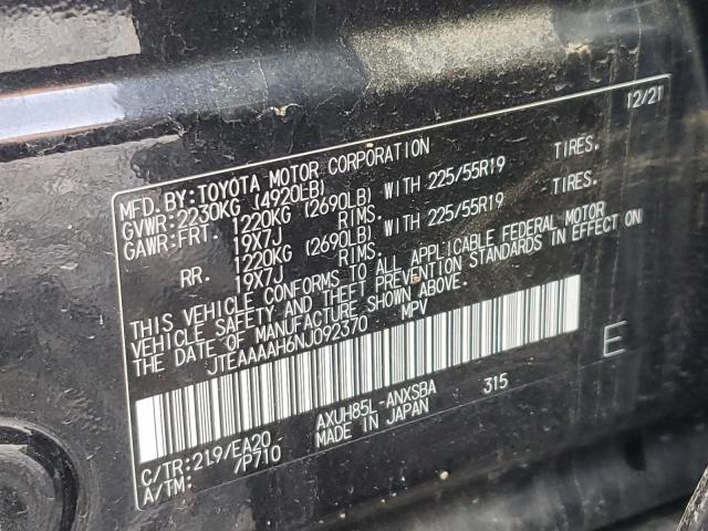 Photo 14 from auction – 2022 TOYOTA VENZA LE with VIN JTEAAAAH6NJ092370