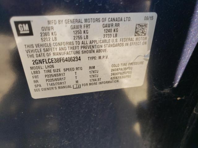 Photo 14 from auction – 2015 CHEVROLET EQUINOX LT with VIN 2GNFLCE38F6406234