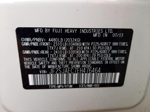 Photo 14 from auction – 2014 SUBARU FORESTER 2 with VIN JF2SJAEC7EH476464