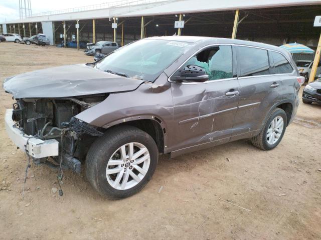 TOYOTA HIGHLANDER 2016 with VIN 5TDZKRFH3GS139629 - Photo from auction