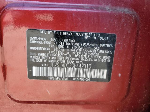 Photo 14 from auction – 2016 SUBARU FORESTER 2 with VIN JF2SJADC2GH442310