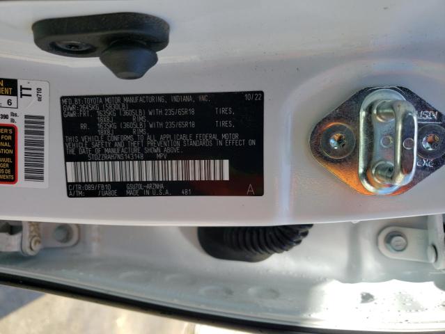 Photo 14 from auction – 2022 TOYOTA HIGHLANDER with VIN 5TDZZRAH7NS143148