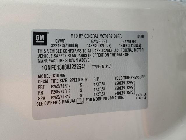 Photo 14 from auction – 2008 CHEVROLET TAHOE C150 with VIN 1GNFC13088J232541