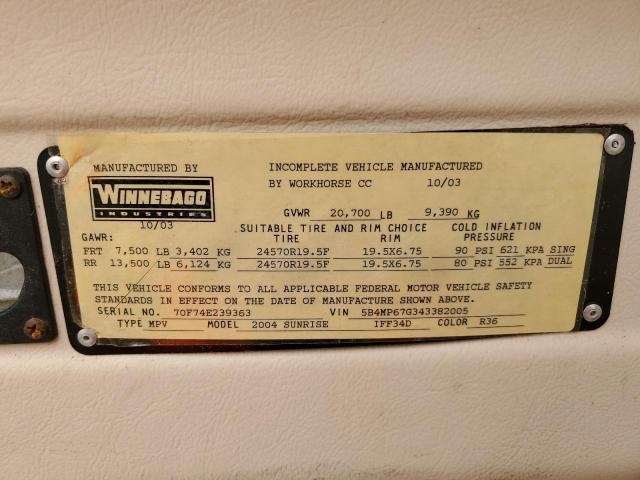 Photo 10 from auction – 2004 ITAS MOTORHOME with VIN 5B4MP67G343382005