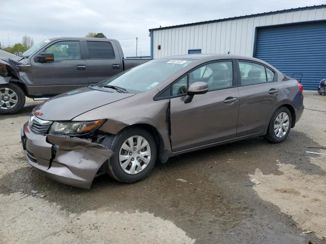 HONDA CIVIC LX 2012 with VIN 2HGFB2F5XCH589885 - Photo from auction