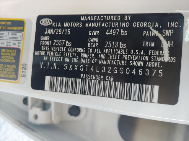 Photo 10 from auction – 2016 KIA OPTIMA LX with VIN 5XXGT4L32GG046375