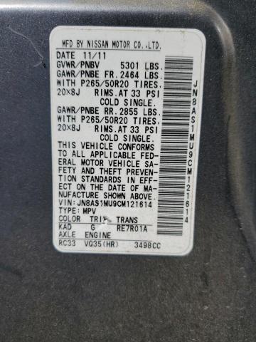 Photo 14 from auction – 2012 INFINITI FX35 with VIN JN8AS1MU9CM121614