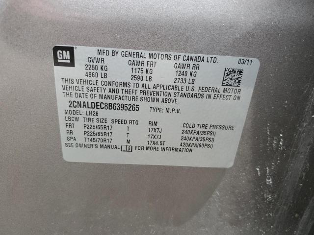 Photo 14 from auction – 2011 CHEVROLET EQUINOX LT with VIN 2CNALDEC8B6395265