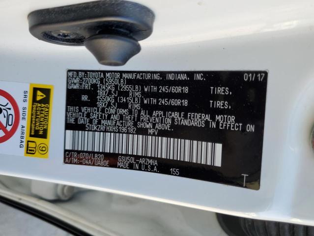 Photo 14 from auction – 2017 TOYOTA HIGHLANDER with VIN 5TDKZRFHXHS196182