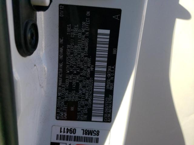 Photo 14 from auction – 2012 TOYOTA SEQUOIA SR with VIN 5TDBM5G14CS002201