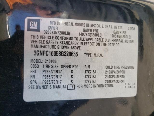 Photo 14 from auction – 2008 CHEVROLET SUBURBAN C with VIN 3GNFC16058G220635