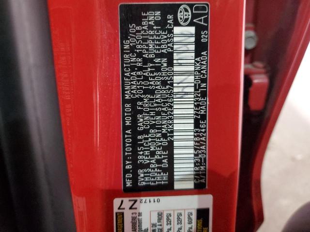 Photo 14 from auction – 2006 TOYOTA COROLLA MA with VIN 2T1KR32E26C571500