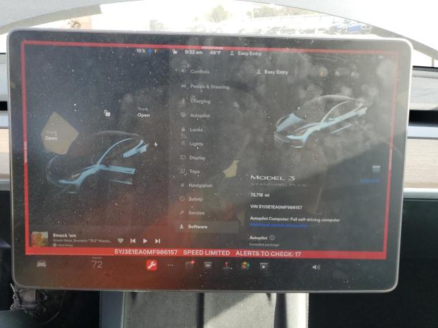 Photo 9 from auction – 2021 TESLA MODEL 3 with VIN 5YJ3E1EA0MF986157