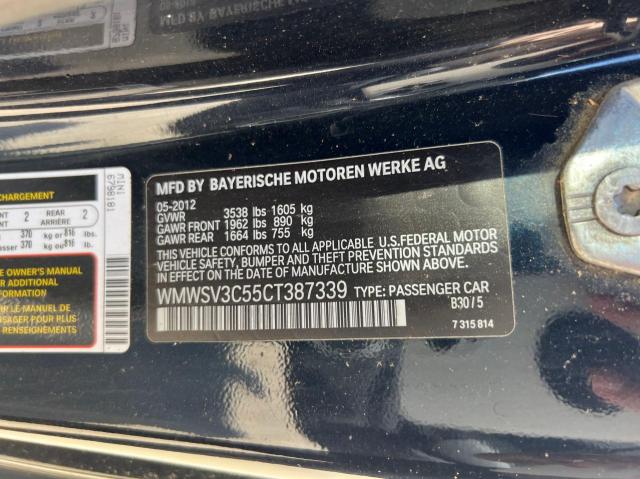 Photo 10 from auction – 2012 MINI COOPER S with VIN WMWSV3C55CT387339