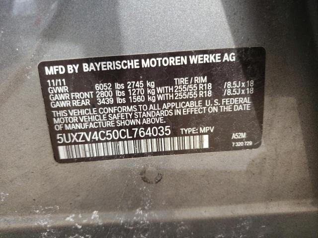 Photo 14 from auction – 2012 BMW X5 with VIN 5UXZV4C50CL764035