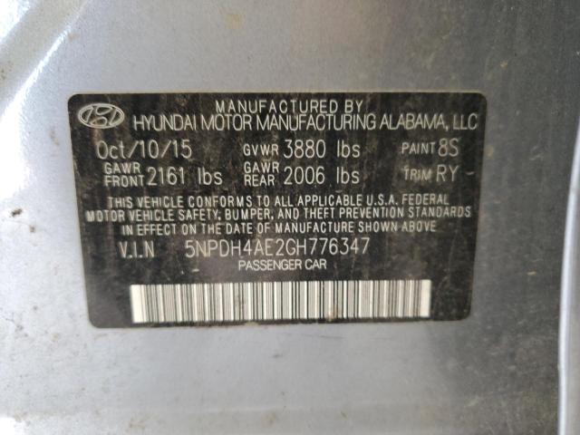Photo 14 from auction – 2016 HYUNDAI ELANTRA SE with VIN 5NPDH4AE2GH776347