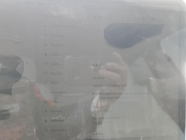 Photo 9 from auction – 2022 TESLA MODEL Y with VIN 7SAYGDEF8NF487818