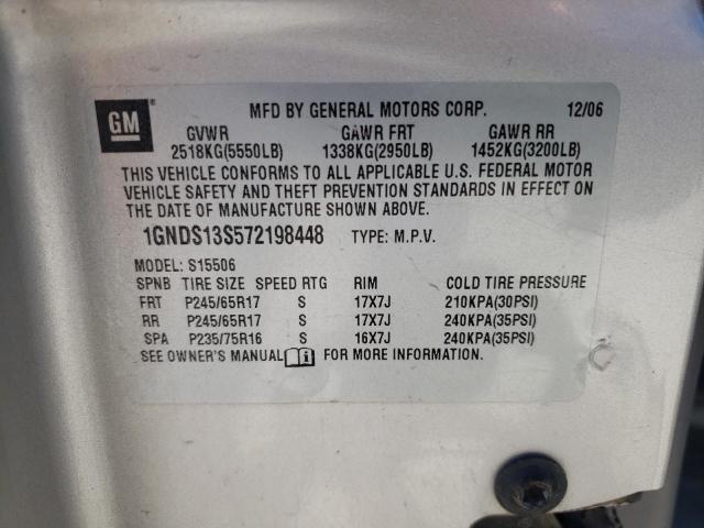 Photo 14 from auction – 2007 CHEVROLET TRAILBLAZE with VIN 1GNDS13S572198448