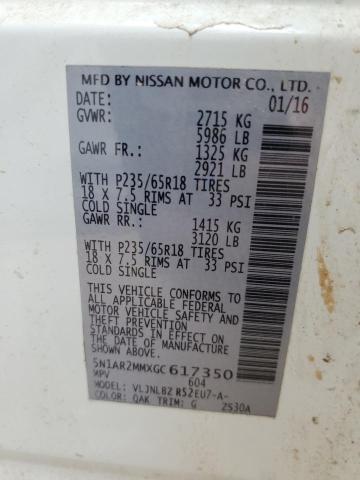 Photo 14 from auction – 2016 NISSAN PATHFINDER with VIN 5N1AR2MMXGC617350