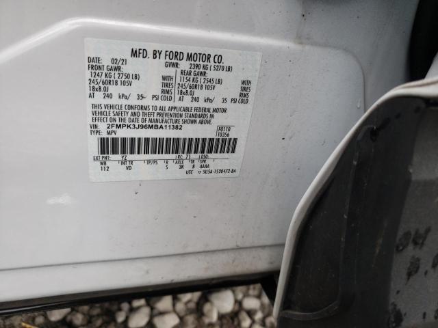 Photo 14 from auction – 2021 FORD EDGE SEL with VIN 2FMPK3J96MBA11382