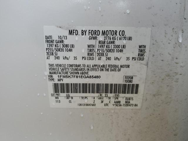 Photo 14 from auction – 2014 FORD EXPLORER L with VIN 1FM5K7F81EGA85480