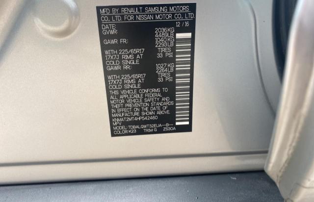 Photo 10 from auction – 2017 NISSAN ROGUE S with VIN KNMAT2MT4HP542460