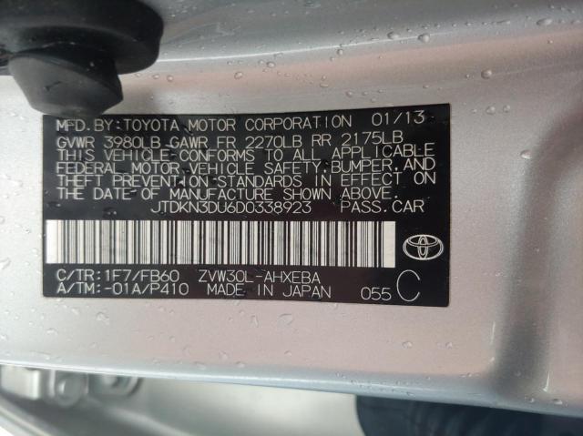Photo 10 from auction – 2013 TOYOTA PRIUS with VIN JTDKN3DU6D0338923