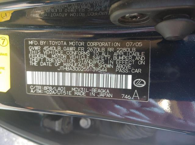 Photo 10 from auction – 2005 LEXUS ES 330 with VIN JTHBA30G255139544