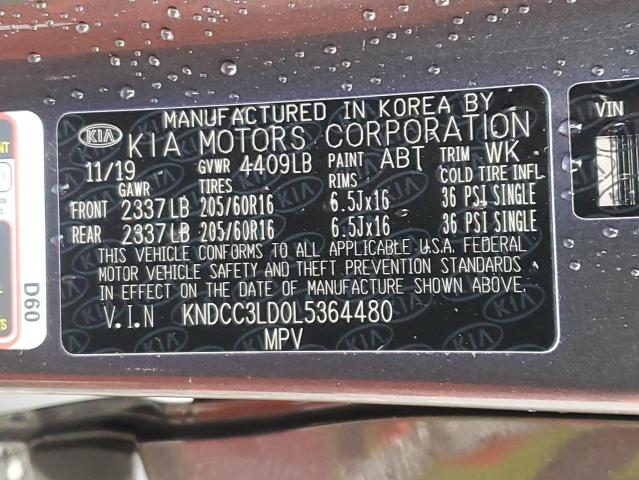Photo 14 from auction – 2020 KIA NIRO EX PR with VIN KNDCC3LD0L5364480