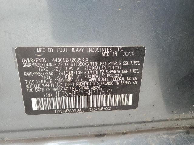 Photo 14 from auction – 2011 SUBARU FORESTER 2 with VIN JF2SHBBC9BH717572