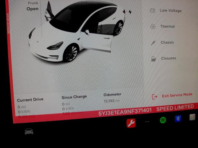 Photo 9 from auction – 2022 TESLA MODEL 3 with VIN 5YJ3E1EA9NF371401