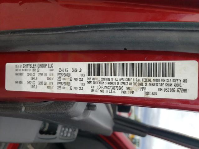 Photo 14 from auction – 2012 JEEP LIBERTY SP with VIN 1C4PJMAK7CW176905